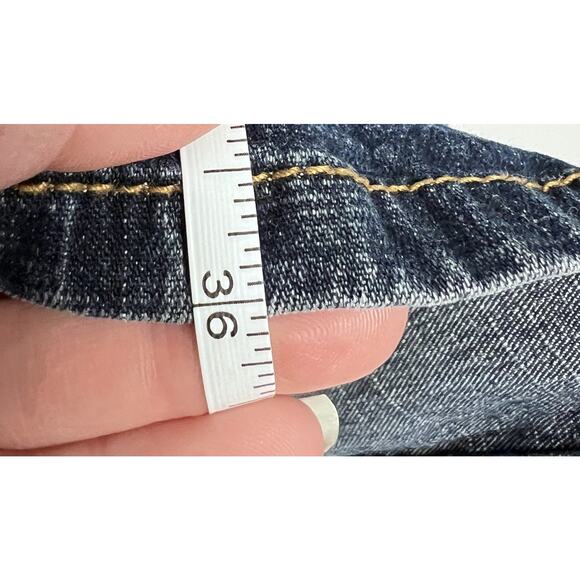 VTG 90s Y2K Paris Blues Denim Maxi Skirt Plus Size 23 3X Blue Stretch Hippie - Picture 2 of 11